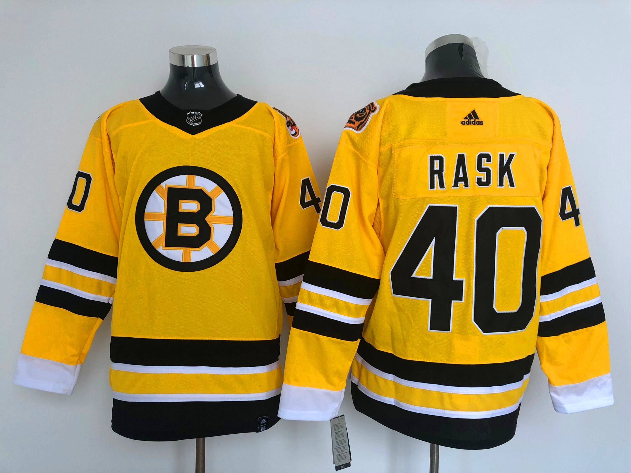 Men's Boston Bruins Tuukka Rask #40 Yellow Jersey